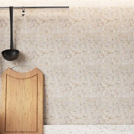 Diflart Mother of Pearl Peel and Stick Backsplash Sqaure Mosaic Tile for Kitchen Bathroom Wall Decor Pack of 6 Sheets