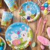 WINTS Happy Easter Party Supplies,152 Pcs Easter Tableware Set with