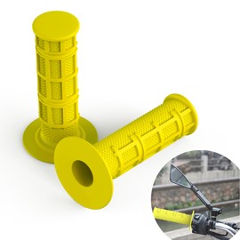 7/8" Universal Motorcycle Handlebar Grips – Non-Slip Rubber Racing Grips Fits Dirt Bikes, Four Wheeler, ATVs, and E-Bikes Inder Size L/R 22mm