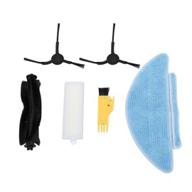 Sweeping Robot Accessory Main Brush Side Brush Flat Brush Filter Mop Brush Kit for Tikom G8000 G8000Pro