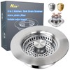 Sink Drain Strainer - Sink Stopper for Kitchen Drain,3 in