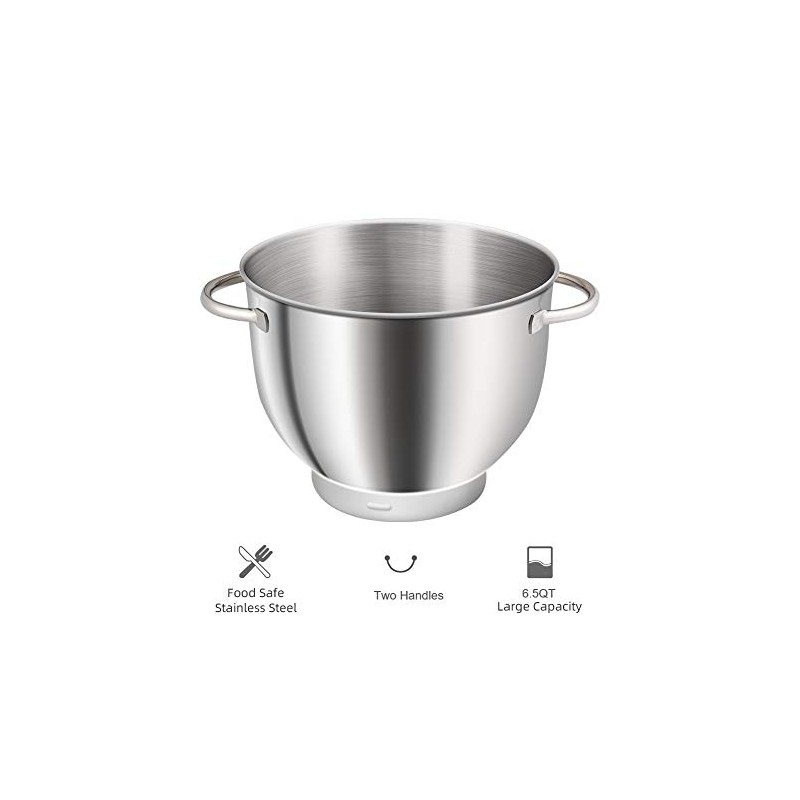 Aucma 6.5QT Stainless Steel Bowl Stand Mixer SM-1518N