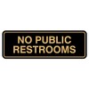 Standard No Public Restroom Wall or Door Sign | Bathroom