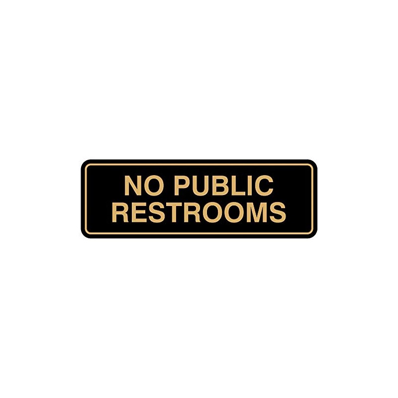 Standard No Public Restroom Wall or Door Sign | Bathroom