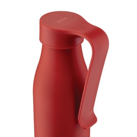 Alessi Away AST01 R - Double Walled Thermos Flask with Infuser and Filter, Coloured 18/10 Stainless Steel, 500 ml, Red