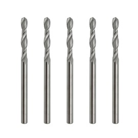 1/8" Solid Carbide Jobber Drill Bits with Straight Shank and 118° Point Angle, Made from Tungsten Carbide Material,5-Pieces