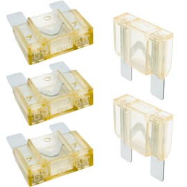 Tecside 80A Car Maxi Fuses | Pack of 5 | 29 mm Plug Fuses for Power Theft & Fuse Holder 12 V 24 V 32 V Blade Fuses for Car, Boat, Motorcycle & Motorhome | iMaXX maxiOTO F9080 Beige