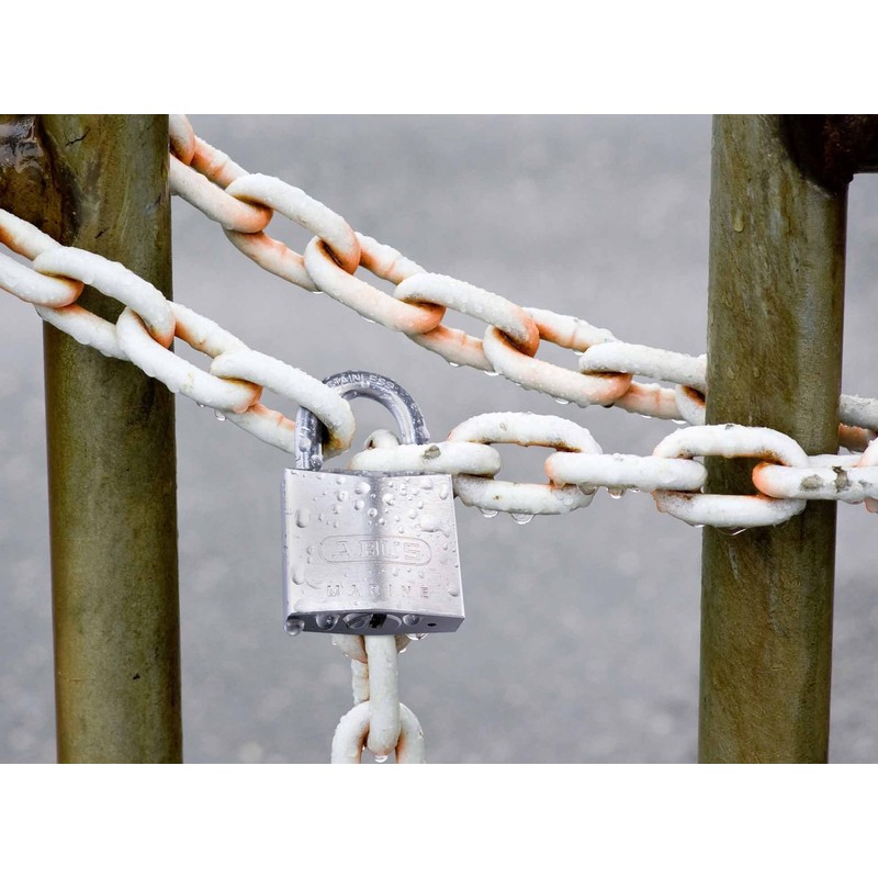 ABUS 28636 Stainless Steel Shackle Brass Padlock with 7341 Reversible