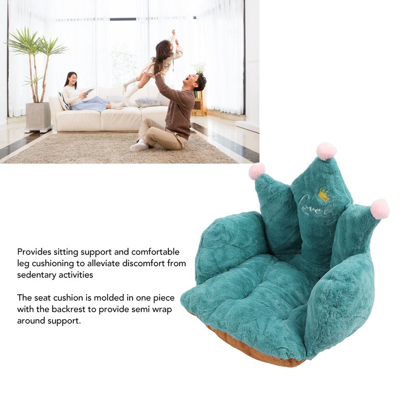 Office Chair Cushion Semi Enclosed Crown Shape Polyester Fiber Seat
