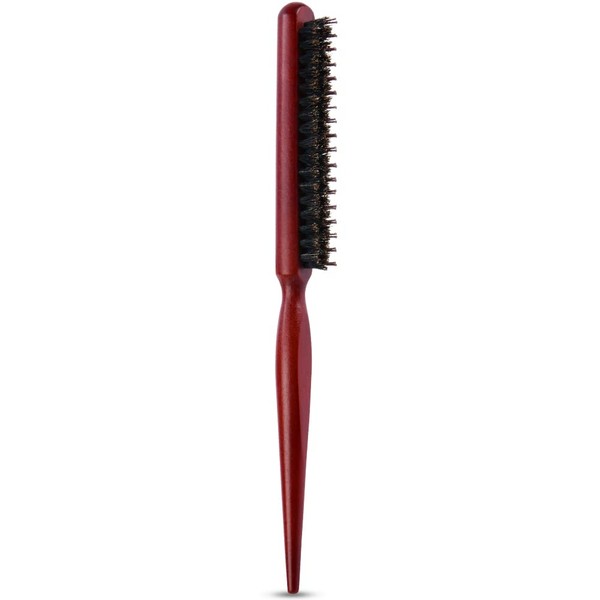 AOOWU Hair Brush, Boar Bristle Brush Teasing Hair Brush, Boar Bristle Styling Brushes, Professional Salon Comb for Long Thick Curly Wavy Dry Hair (A)