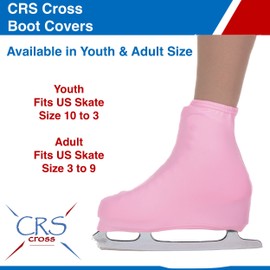CRS Cross Boot Covers for Skates Lycra Skate Covers. Protect and be Performance Ready for Figure Skating, Ice Skating, Roller Skates. (Program Pink, Youth)