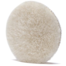 Hofbrucker Lambskin Polishing Pad Polishing Pad Round 125 mm with Velcro for Random Orbital Polishing Machines