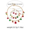 Christmas Jewelry Set Necklace Bracelet Earrings for Women Girls Red