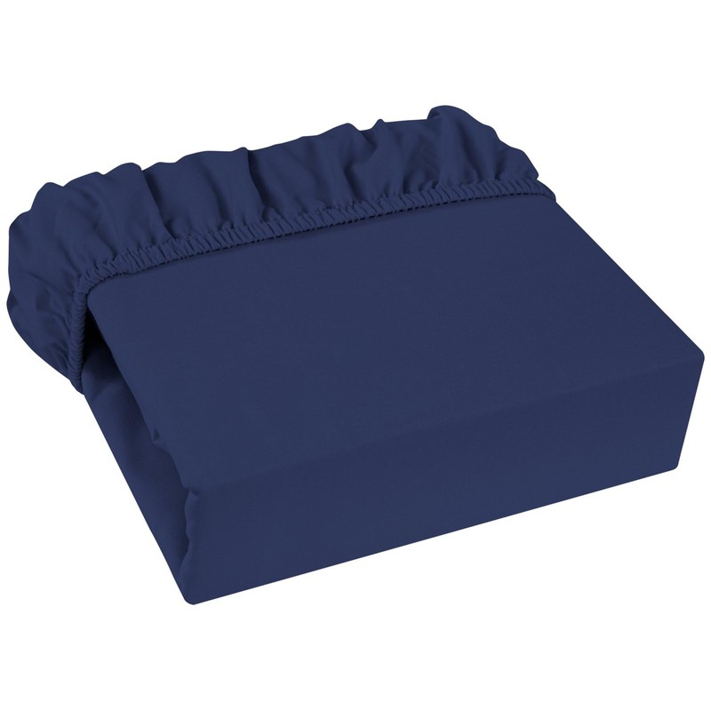 Soroor Bedding & Linen, Microfiber Double Fitted Sheet, Navy Deep