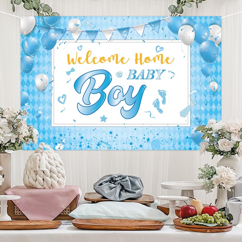 RoadSea It's a Boy Backdrop Banner - Gender Reveal Party