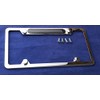 Stainless Steel Polished Mirror License Plate Frame Carbon Fiber Domed