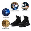 XUNRUO Work Safety Boots for Men and Women Steel Toe