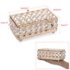 ELLDOO Crystal Jewelry Box Rectangle Trinket Organizer Earrings Rings Box