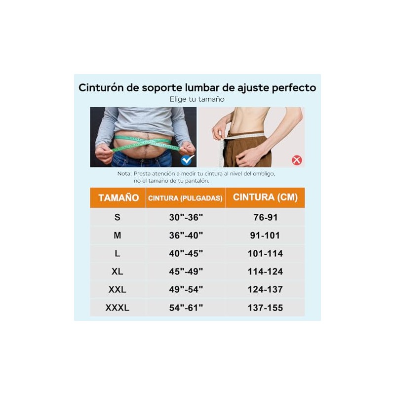 Faja Lumbar para Dolor de Espalda Baja con Soporte Binico