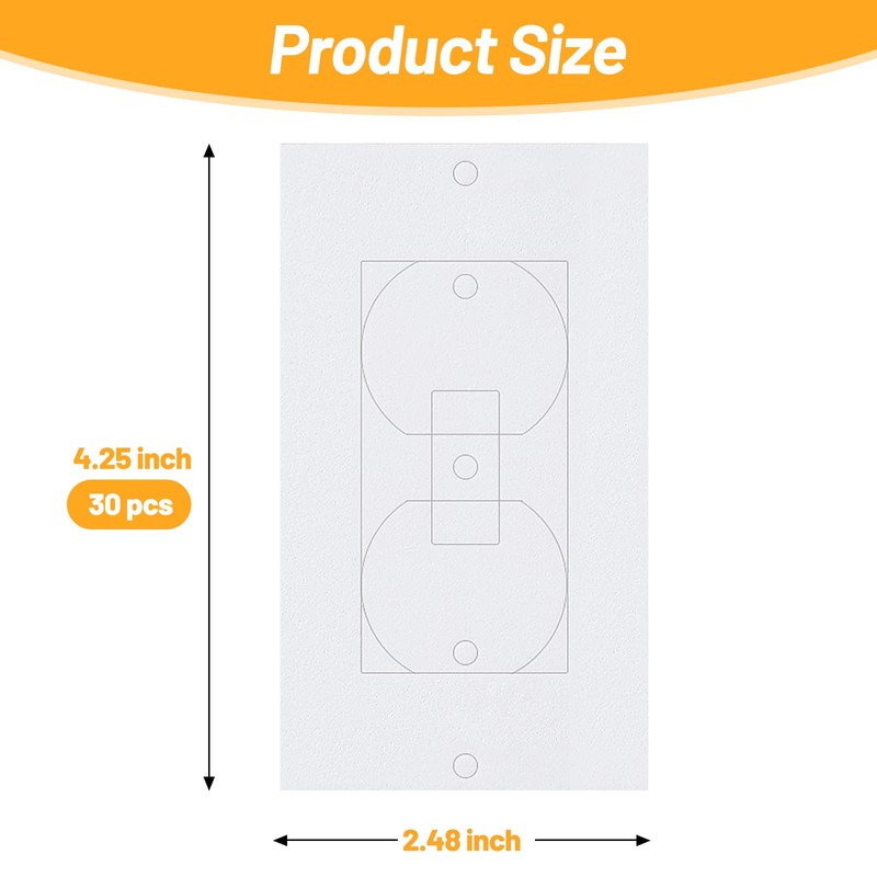 Outlet Insulators Draft Sealers, 30 Pack Electrical Outlet Insulation Pads,