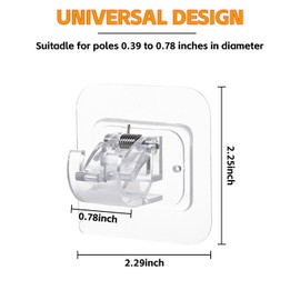10 Stück Gardinenstangenhalterungen, Gardinenstangen ohne Bohren, Gardinenstangen ohne Bohren schnell anzubringen, stilvoll gestaltete Gardinenstangen-Wandhalterungen für Zuhause, Badezimmer, Küche