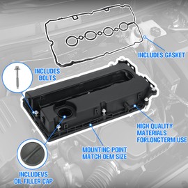 SEINECA 55558673 Valve Cover with Gasket Bolts & Oil Cap, 1.8L Engine Valve Cover Compatible with Chevy Cruze 2011-2015, Sonic 2012-2018;1.6L Engine Aveo/Aveo5 09-11,Pontiac G3 /G3 Wave 2009-2010.