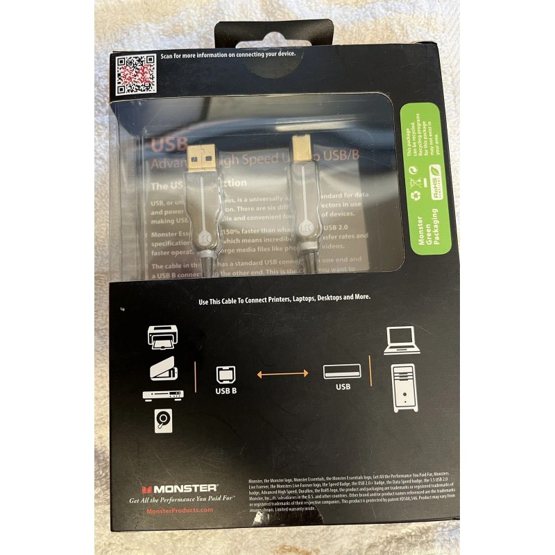 Monster Essentials - USB Advanced High Speed USB To USB/B