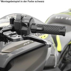 Area1 Motorcycle Handlebar Grips for MT-07, Pure, Tracer MT-09, Tracer, GT MT-10, SP MT-125 MT-03 MT-01 TDR 125 250 YZ 450 (11, Carbon 22/24/25 mm)