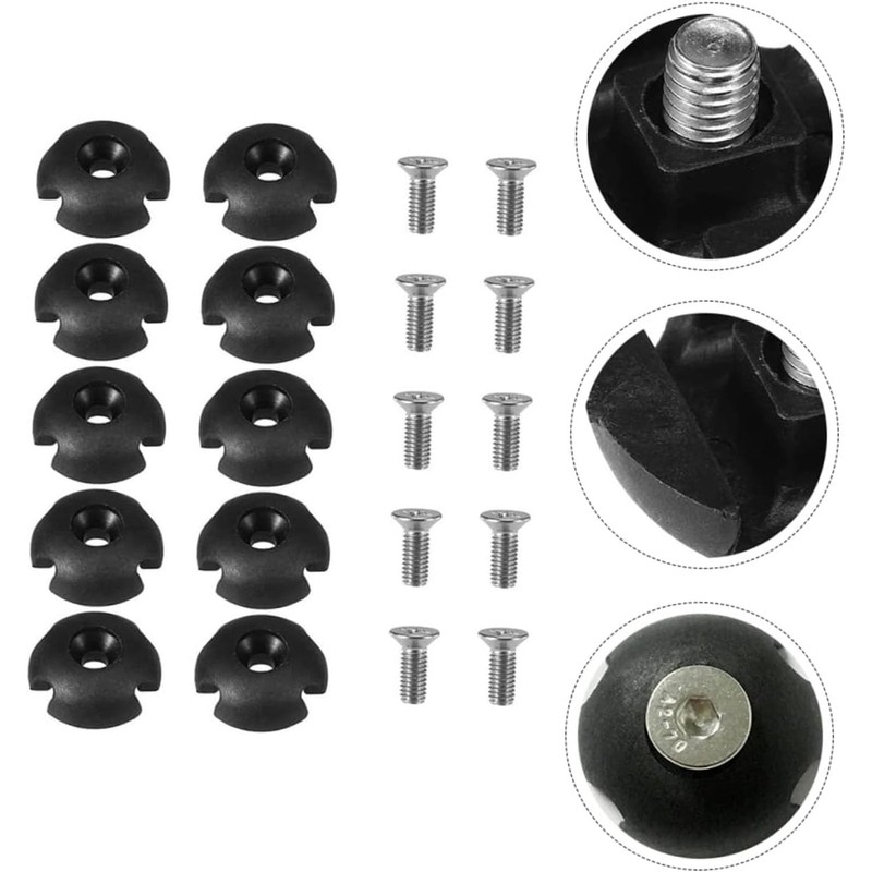 Songholee 10-Piece Round Rope Buckle Deck Line Guide Slot Accessories