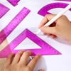 Tenare 6 Pcs Plastic Ruler Math Set Includes 12 Inch
