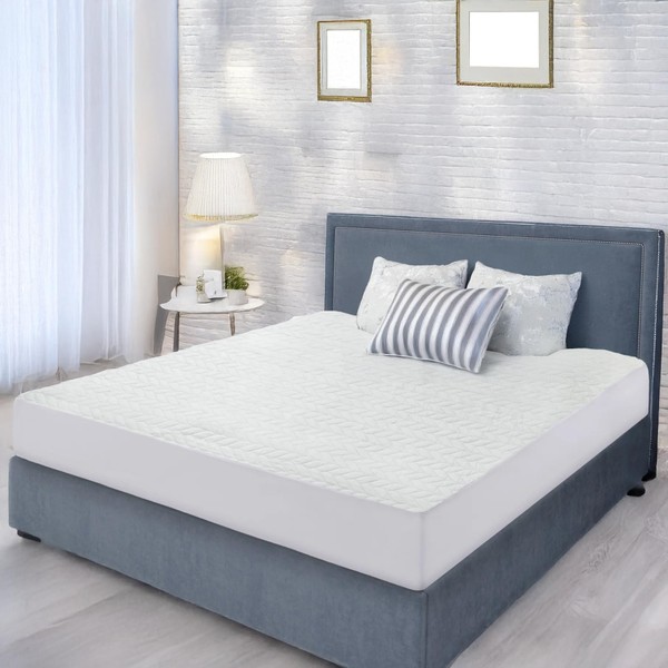 AVENAT Mattress Protector Waterproof Quilted 4 Layer 30cm Deep Pocket