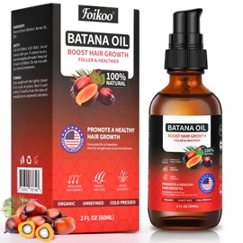 Foikoo Batana Oil Spray for Hair Growth, 100% Natural & Pure Dr Sebi Organic Raw Batana Oil from Honduras, Hair Thickening & Strengthening Hair regrowth oil (2 Fl Oz, Natural Tea Tree)