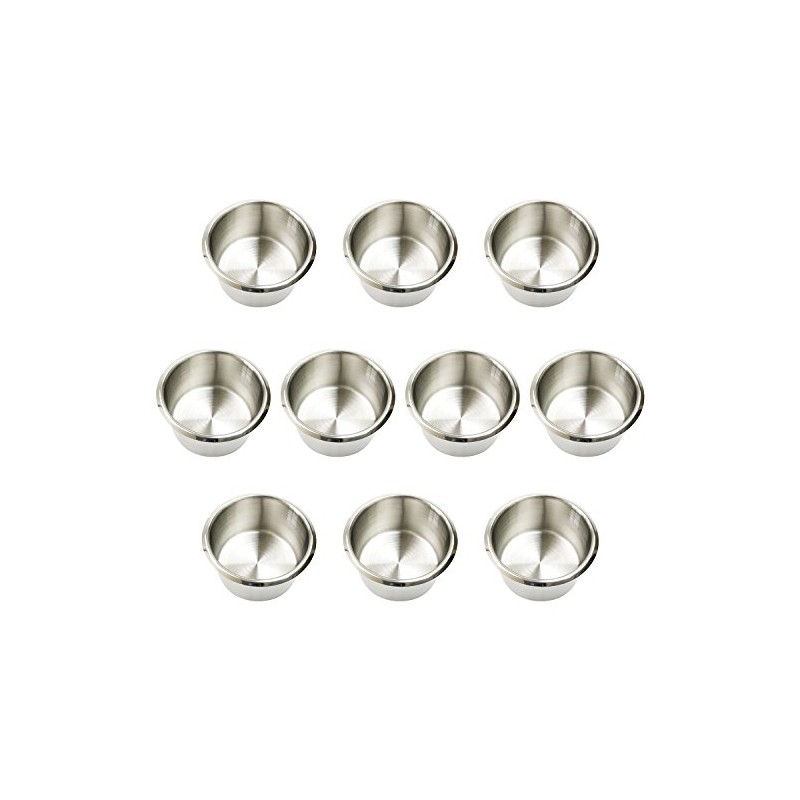Game Table Cup Holder Insert - 10 Stainless Steel Drop