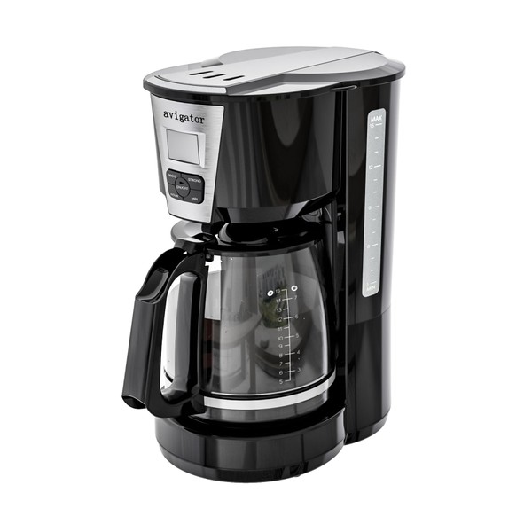 avigator 60oz Coffee Maker with Programmable LCD, Built-In Warming Plate