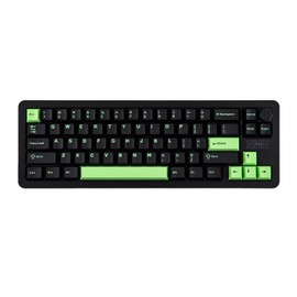 EPOMAKER Galaxy68 QMK/VIA Wireless Mechanical Keyboard, Anodized Aluminum, TOP/Gasket, 6000mAh, RGB Side/Backlight, 65% Gaming Keyboard with Hot-Swap Creamy Switch (Black, Wisteria Linear Switch)