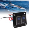 2 Gang Rocker Switch Panel Waterproof ON OFF Blue Backlit