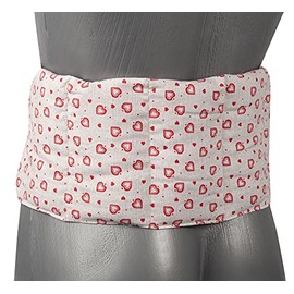 Grain Cushion 7 Chamber with Ribbon, 65 x 15 cm - Heat Cushion Back and Lumbar Cushion for Tying - Grain Cushion with Ribbons, Wheat, Country House Love