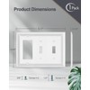 ZILLSEA Pure White 2 Toggle/1 Decorator Wall Plates, 1-Pack Combo