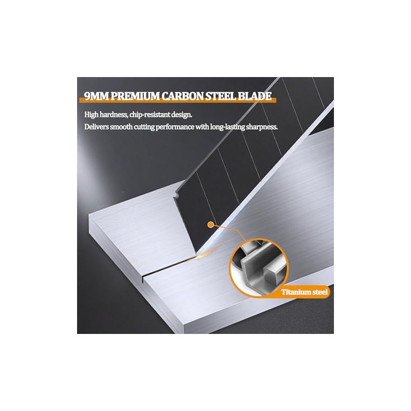 9mm Snap Off Utility Knife Blades, 60 Pack - 13