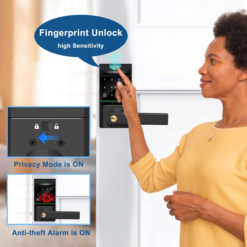 Keyless Entry Auto Door Lock, Smart Deadbolt Lock with Door