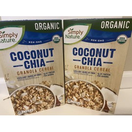 Simply Nature (2) boxes 12.3 oz Non-GMO Organic Coconut Chia Granola Cereal