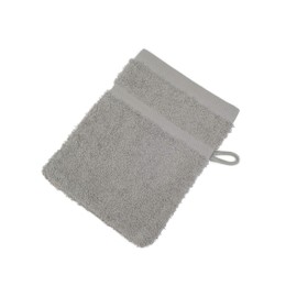 Gözze Sylt 7881-75-A1 Flannel Mitts (Set of 4) - 16 x 21 cm, silver, 16 x 21 cm