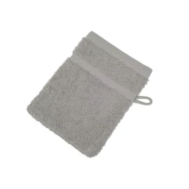 Gözze Sylt 7881-75-A1 Flannel Mitts (Set of 4) - 16 x 21 cm, silver, 16 x 21 cm