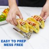 Unbranded Taco Holders Set of 6, Stainless Steel Holder Stand,