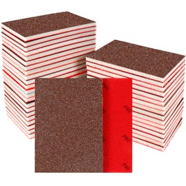 ‌24 Pcs Sanding Block, Sanding Sponge, 80 Grit Sheets Wet/Dry Sandpaper for Wood, Furniture Polishing, Smoothing & Surface Preparation