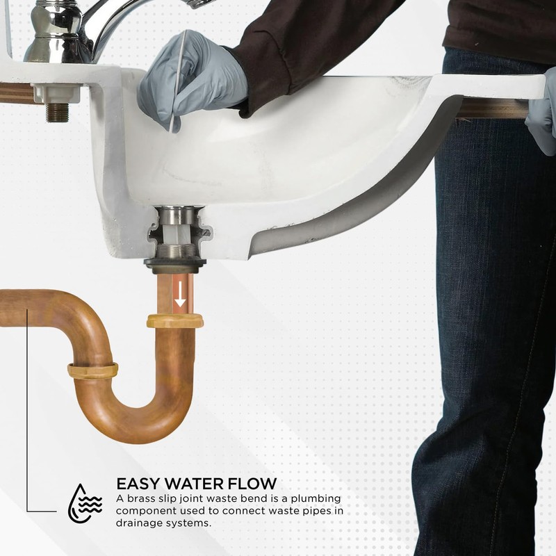 Highcraft 1-1/2” x 18” Waste Arm with Slip Joint Connection
