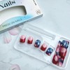24Pcs Fourth of July Press on Nails Short Square Nails