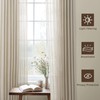 TWOPAGES Semi Sheer Curtains 108 inches Long 2 Panels Linen