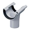 INEFA Drain pipe semi-circular, PVC NW125/DN100 grey hanging pipe gutter