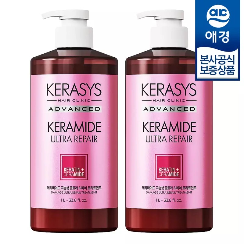 Aekyung [애경] 케라시스 케라마이드 울트라 리페어 극손상 트리트먼트 1L x2개